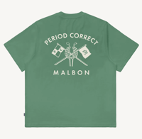 Image 1 of Period Correct x Malbon Crest Pocket Tee Green [2024]