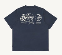 Period Correct x Malbon Checkered Flag Pocket Tee Navy [2024]