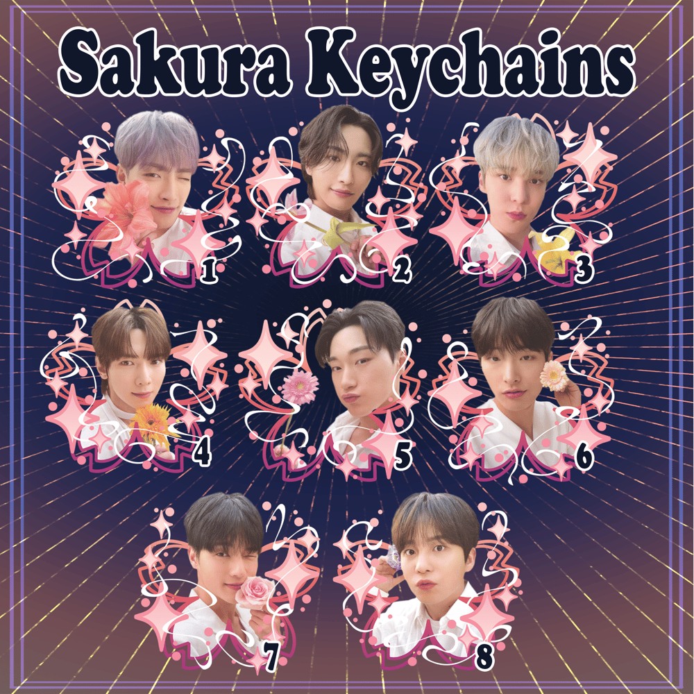 Image of ATEEZ Sakura Keychains