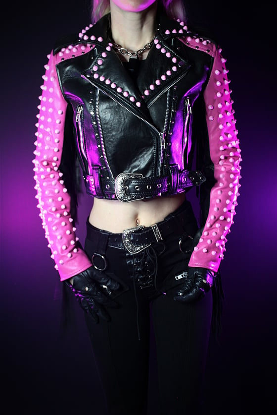 Image of PINK AND BLACK JACKET