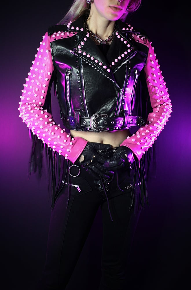 Image of PINK AND BLACK JACKET