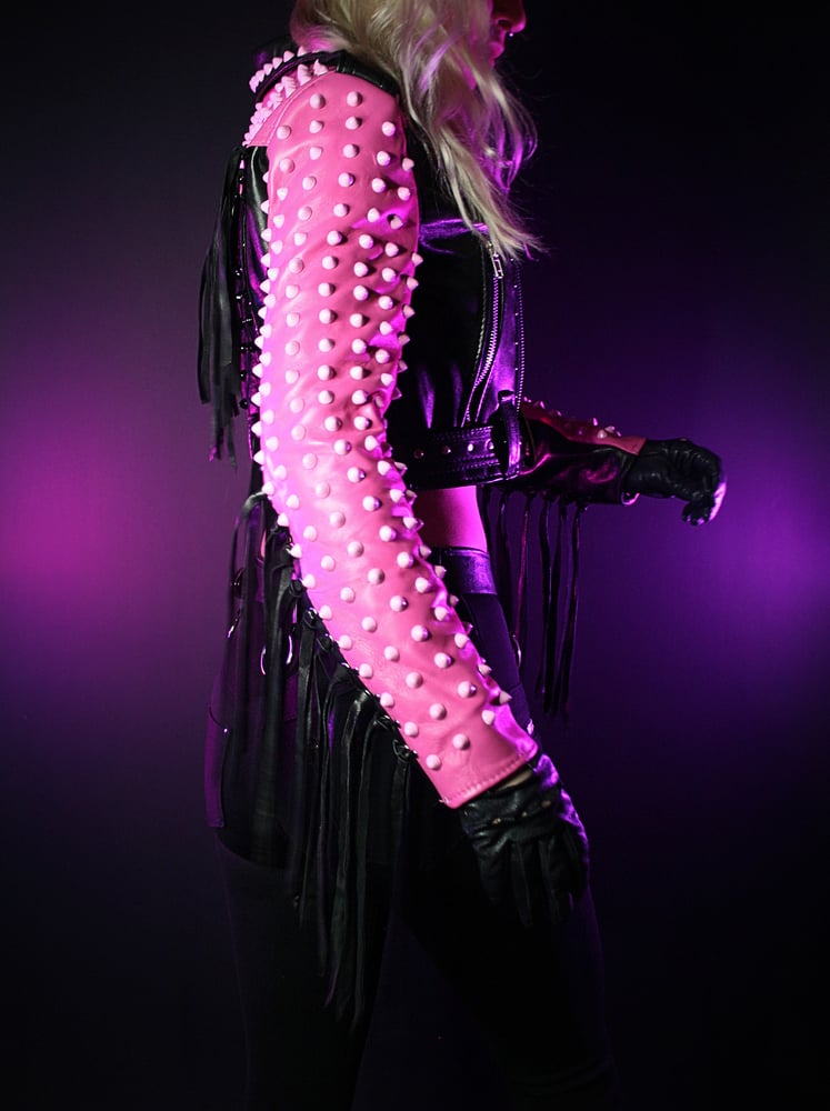 Image of PINK AND BLACK JACKET