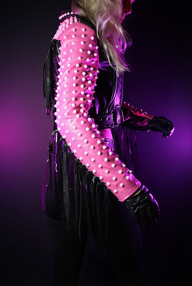 Image of PINK AND BLACK JACKET