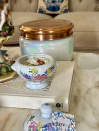 Image 2 of Inspired by Baccarat Rouge No 540 Luxury Milk Bath Tea  in Floral Footed Chinoiserie Transferware 