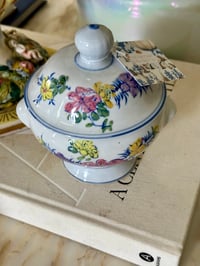 Image 1 of Inspired by Baccarat Rouge No 540 Luxury Milk Bath Tea  in Floral Footed Chinoiserie Transferware 