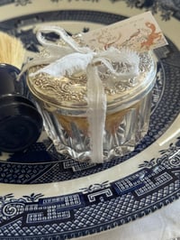 Image 2 of Inspired by Baccarat Rouge No 540 Ladies Shaving Soap Set in Silver and Crystal Powder Dish 