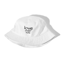 Image 4 of Love Over Hate Organic Bucket Hat