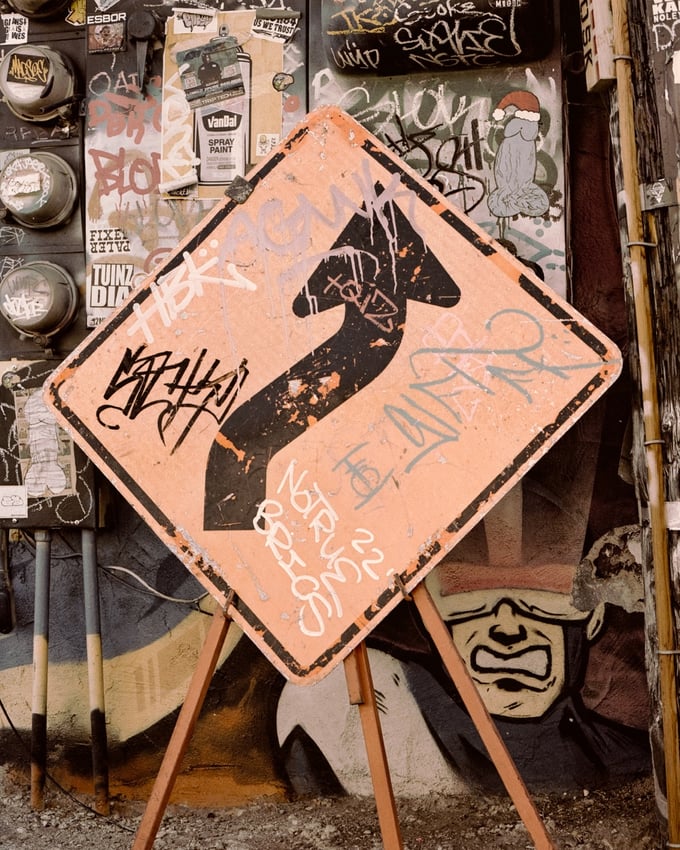 Image of Construction Sign - 8 x 10 Print