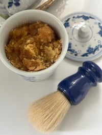 Image 3 of Chinoiserie Blue & White Lidded Porcelain Tea Cup Shaving Soap Set 