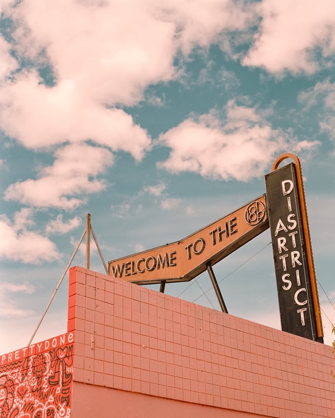 Image of Welcome To The Arts District Sign - 8x10 Print