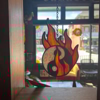 Image 2 of yin yang in flames: made to order