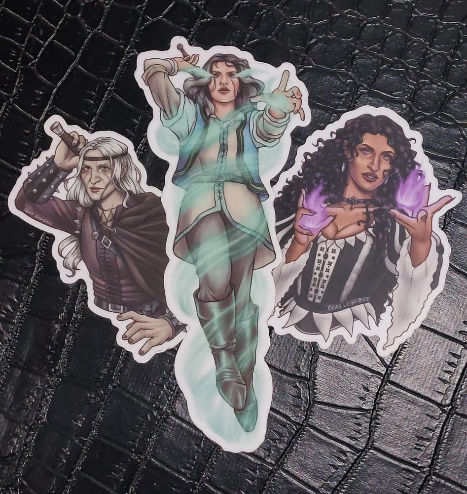 Image of The Witcher Trio Set of Vinyl Stickers