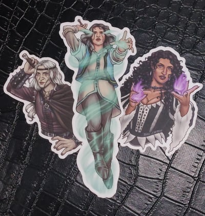 Image of The Witcher Trio Set of Vinyl Stickers