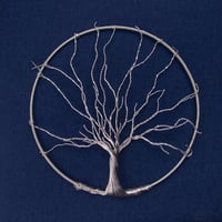 Image 1 of Silver Wire Tree Art Hoop by Escott Art