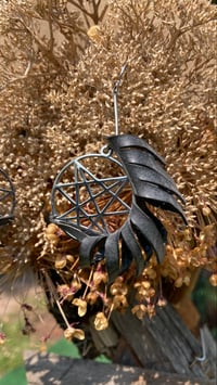 Image 4 of Cat’s Spine Pentacle Earrings