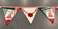 Image 1 of Vintage Christmas Tablecloth Bunting III