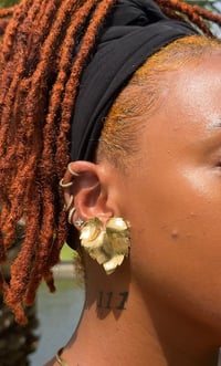 Image 2 of Gold Leaf Earrings