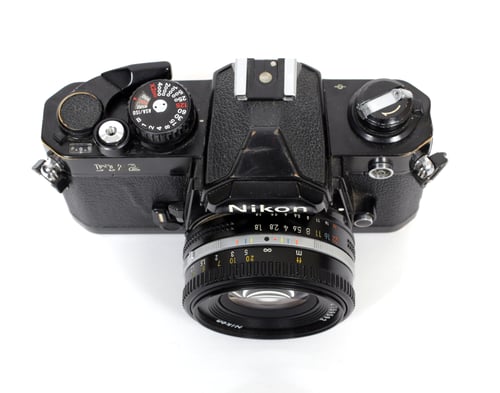 Image of Nikon FM2 35mm SLR Film Camera with 50mm F1.8 lens (CHROME/BLACK)