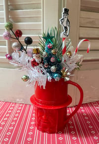 Vintage Mr. Peanut Cup with Christmas Cheer