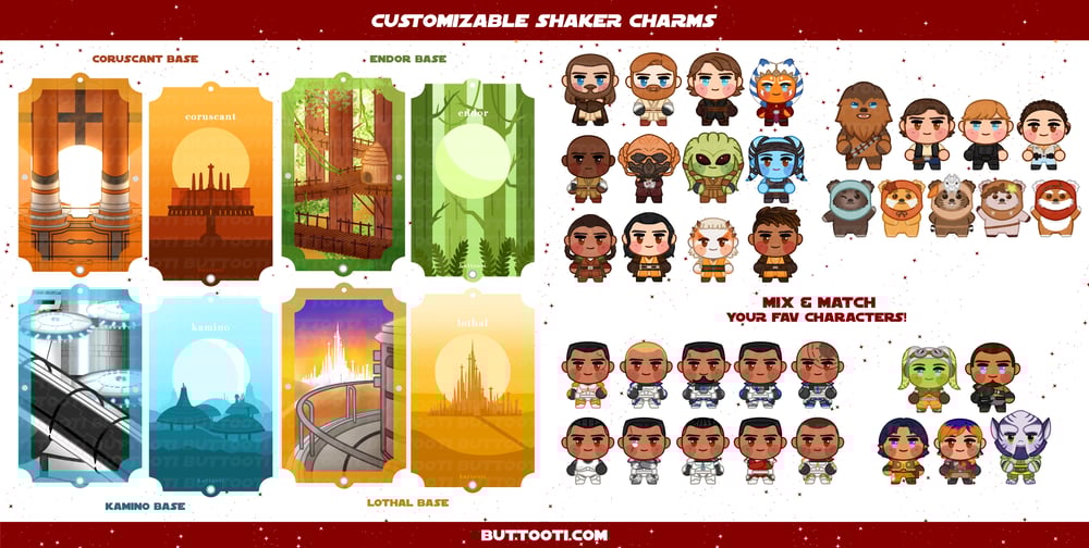 ☆ Coruscant Customizable Shaker Charm ☆