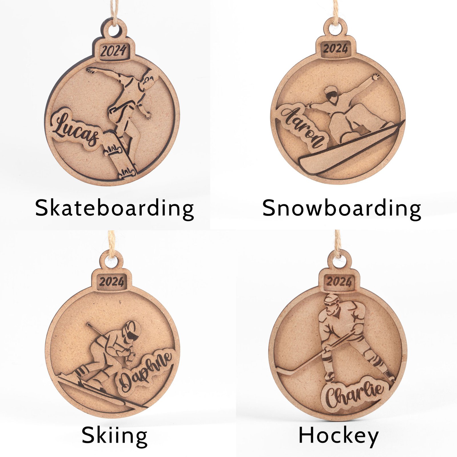 Customizable Hobby Specific Ornaments - Snow & Board Sports
