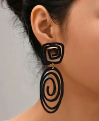 Image 1 of Geometric Black Swirl