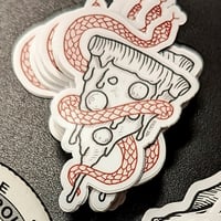 Pizza Snake Sticker