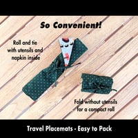 Image 4 of 15"x10" Travel Placemat with 10" Luncheon Napkin - Set 1 Options