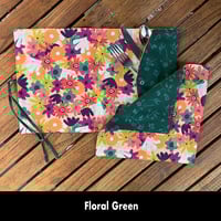 Image 13 of 15"x10" Travel Placemat with 10" Luncheon Napkin - Set 1 Options