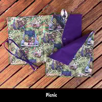 Image 7 of 15"x10" Travel Placemat with 10" Luncheon Napkin - Set 1 Options