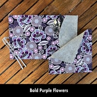 Image 11 of 15"x10" Travel Placemat with 10" Luncheon Napkin - Set 1 Options
