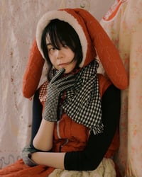 Image 1 of La Modiste: Quilted Red Rabbit Hat