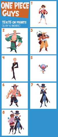 Image 2 of One Piece Guys (individual Prints)
