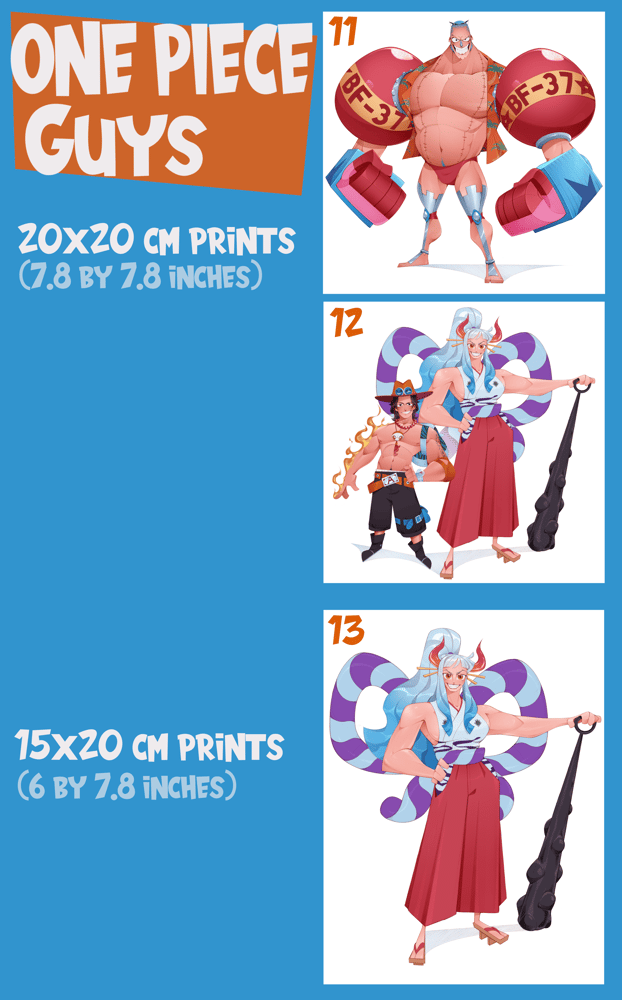 Image of One Piece Guys (individual Prints)
