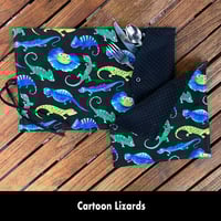 Image 13 of 15"x10" Travel Placemat with 10" Luncheon Napkin - Set 3 Options