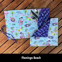 Image 11 of 15"x10" Travel Placemat with 10" Luncheon Napkin - Set 3 Options