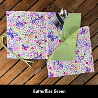 Image 7 of 15"x10" Travel Placemat with 10" Luncheon Napkin - Set 4 Options