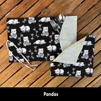 Image 13 of 15"x10" Travel Placemat with 10" Luncheon Napkin - Set 4 Options