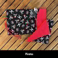 Image 9 of 15"x10" Travel Placemat with 10" Luncheon Napkin - Set 4 Options