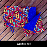Image 11 of 15"x10" Travel Placemat with 10" Luncheon Napkin - Set 4 Options