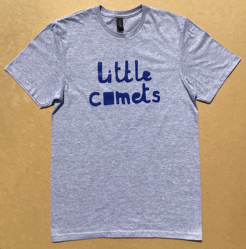 Image of VINTAGE DESIGN GREY/BLUE LOGO T-SHIRT 