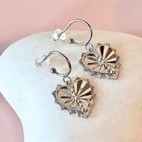 Image 1 of Mid sized Textured Heart Half Hoop 