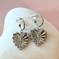 Image 2 of Mid sized Textured Heart Half Hoop 