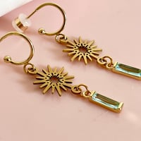 Image 3 of Sunburst and Aquamarine Glass Drops