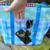 Image 2 of Classic Tote - Beachy Blue Gingham