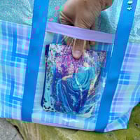 Image 5 of Classic Tote - Beachy Blue Gingham