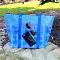 Image 6 of Classic Tote - Beachy Blue Gingham