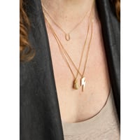 Image 3 of Bowie Flash Pendant Necklace Gold/Silver