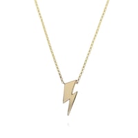 Image 4 of Bowie 'Flash' Petite Necklace Silver/Gold