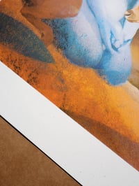 Image 3 of Warm in Blue (Slate Blue Version) A3 Screenprint